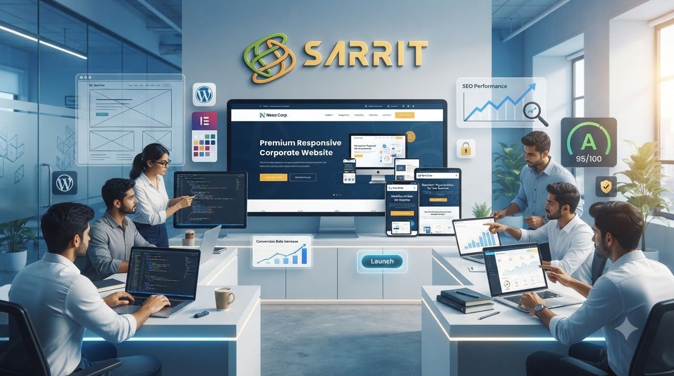 Website design and development services by Sarrit Solutions and Services for responsive and SEO-friendly websites